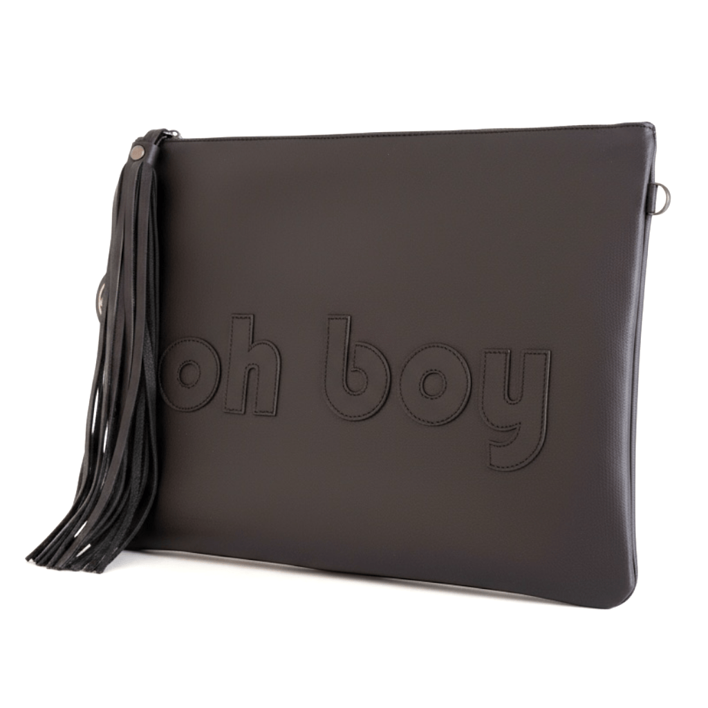 Lennox Clutch - Black “Oh Boy”