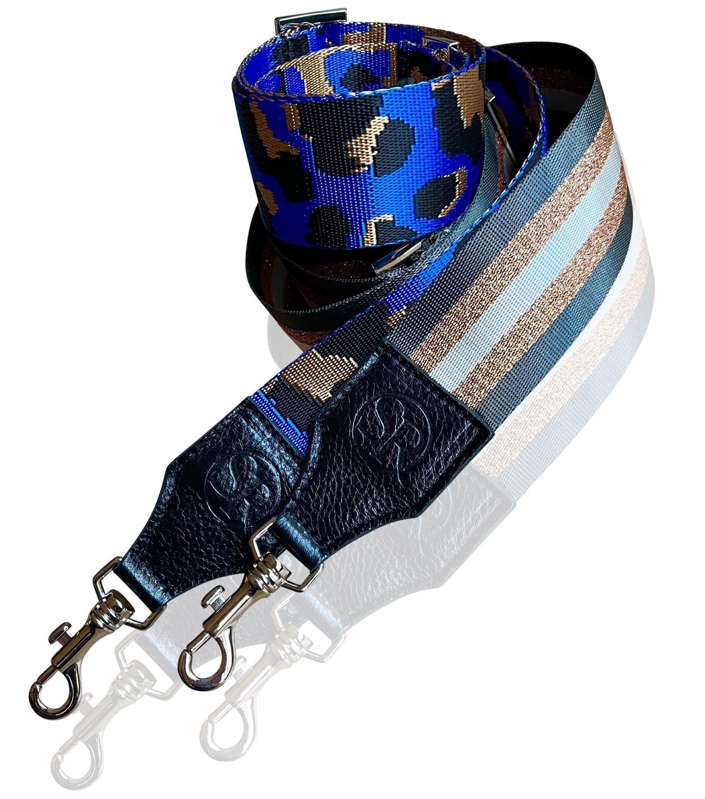 Blue Leopard Bag Strap | Seam Reap - Luxury Handmade Leather Handbags, Purses & Totes