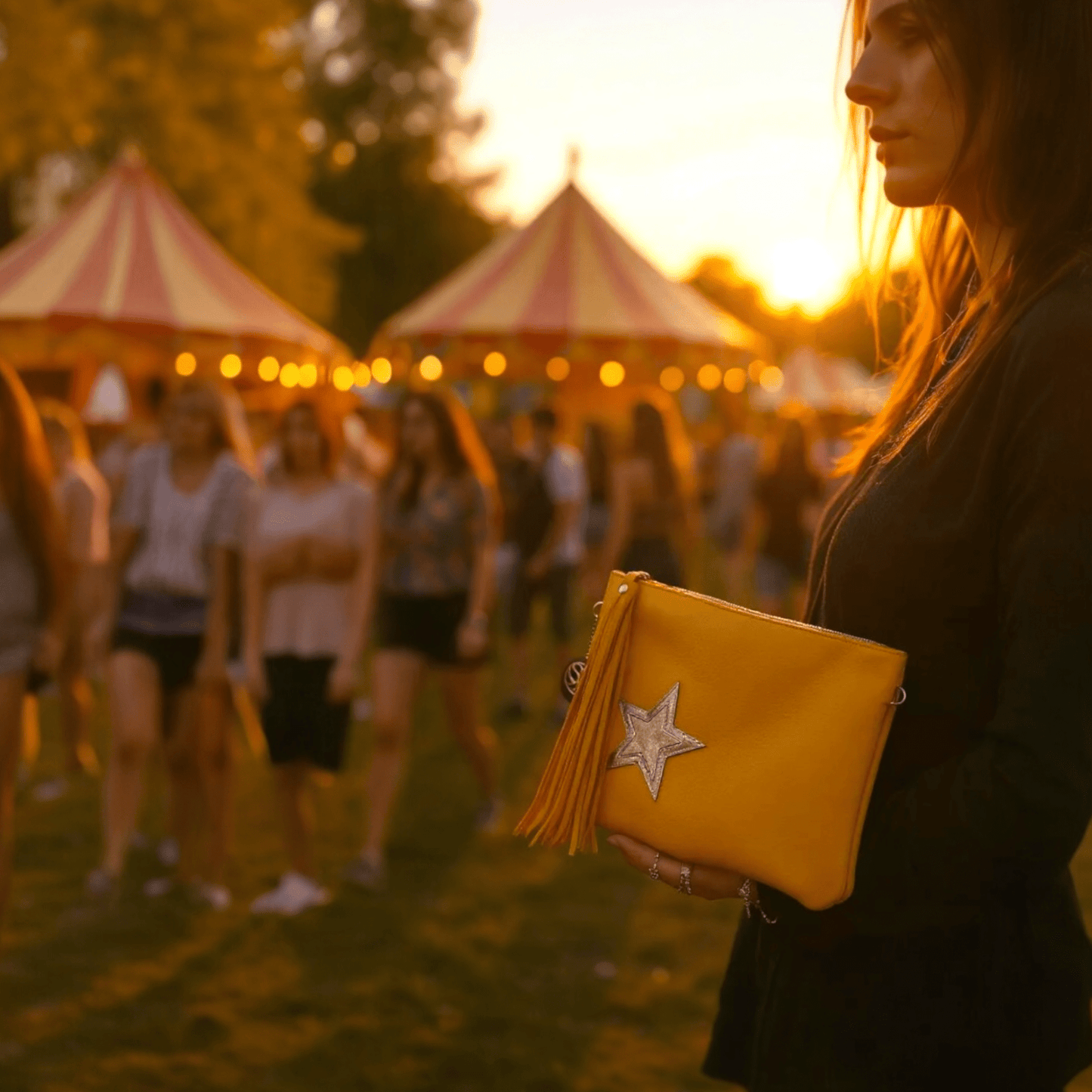 Lemon Yellow Star Clutch | Seam Reap Bags