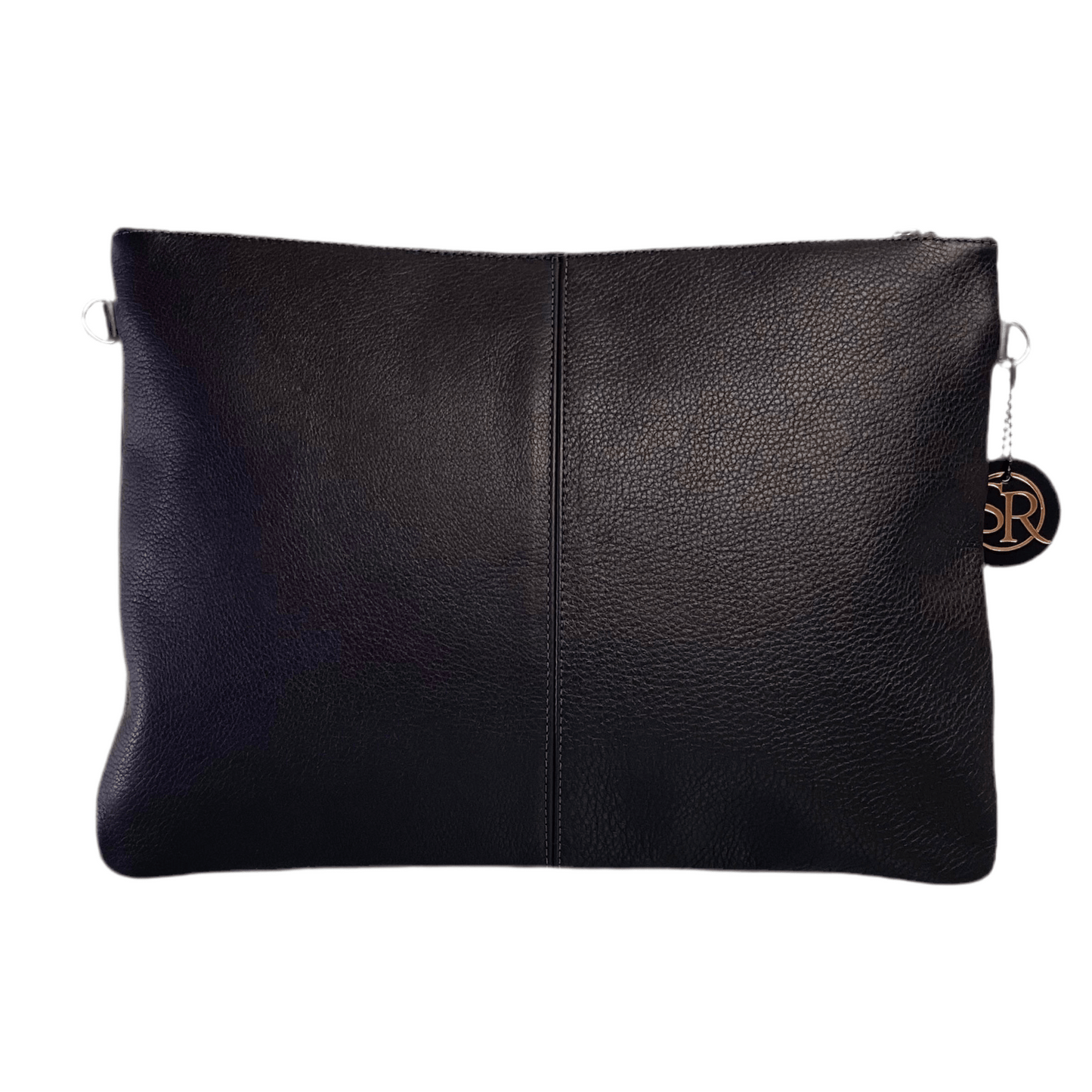 Lennox Clutch - Black with Black Bolt | Seam Reap Bags
