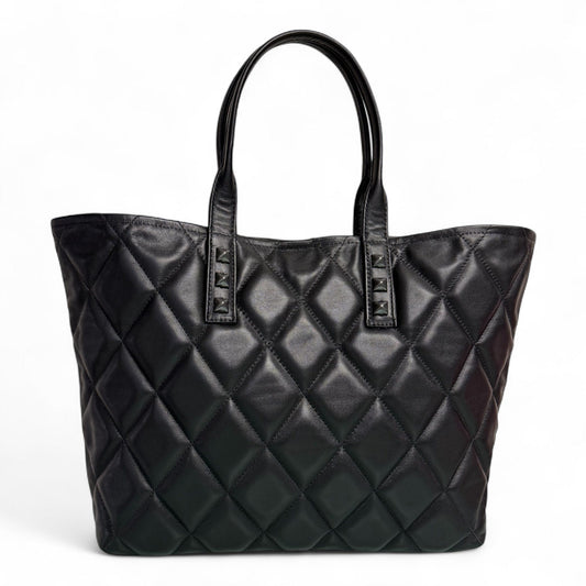 Mazzy Tote - Black Quilted | Seam Reap Bags
