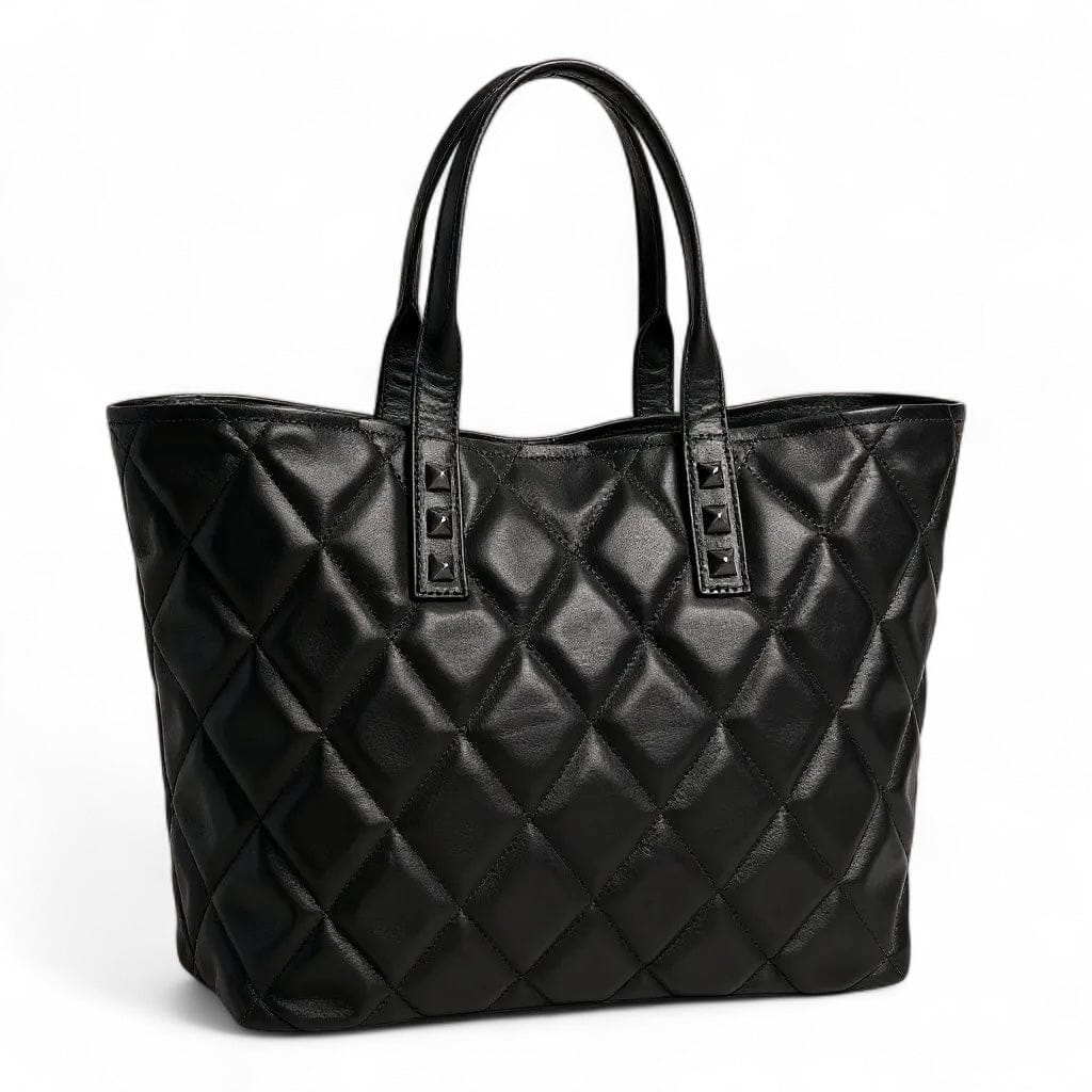 Mazzy Tote - Black Quilted | Seam Reap Bags