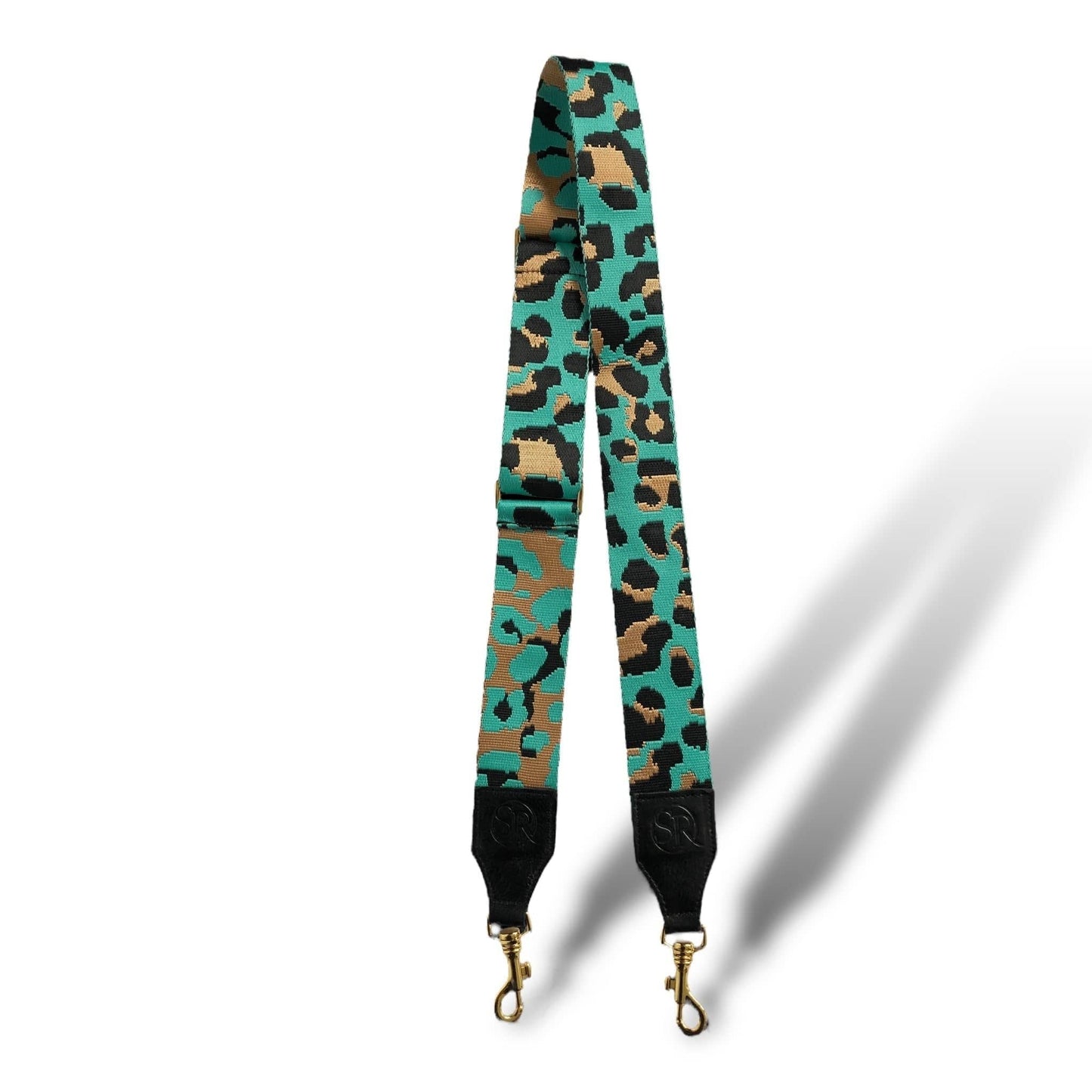 Teal Leopard Bag Strap | Seam Reap - Luxury Handmade Leather Handbags, Purses & Totes