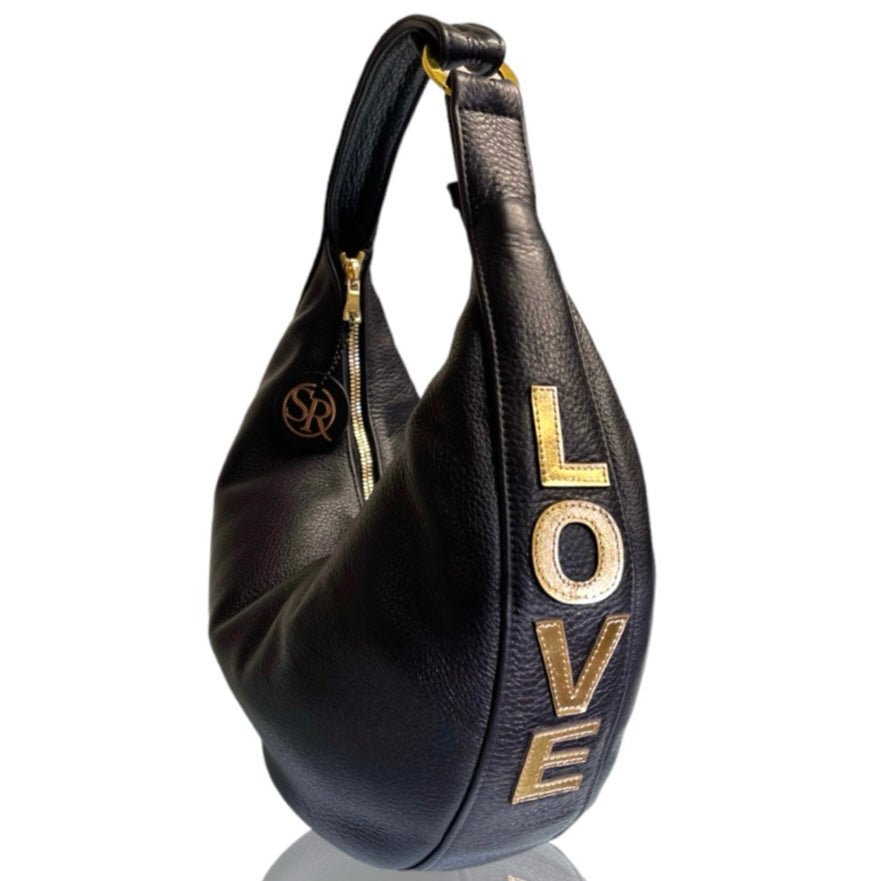 The Ramones Shoulder Bag Collection Black Love | Seam Reap - Luxury Handmade Leather Handbags, Purses & Totes