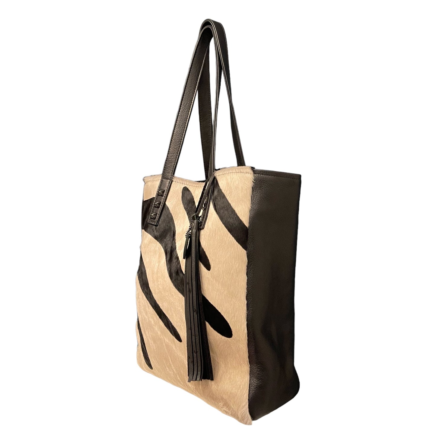 The "Siouxsie" Tote Zebra | Seam Reap - Luxury Handmade Leather Handbags, Purses & Totes