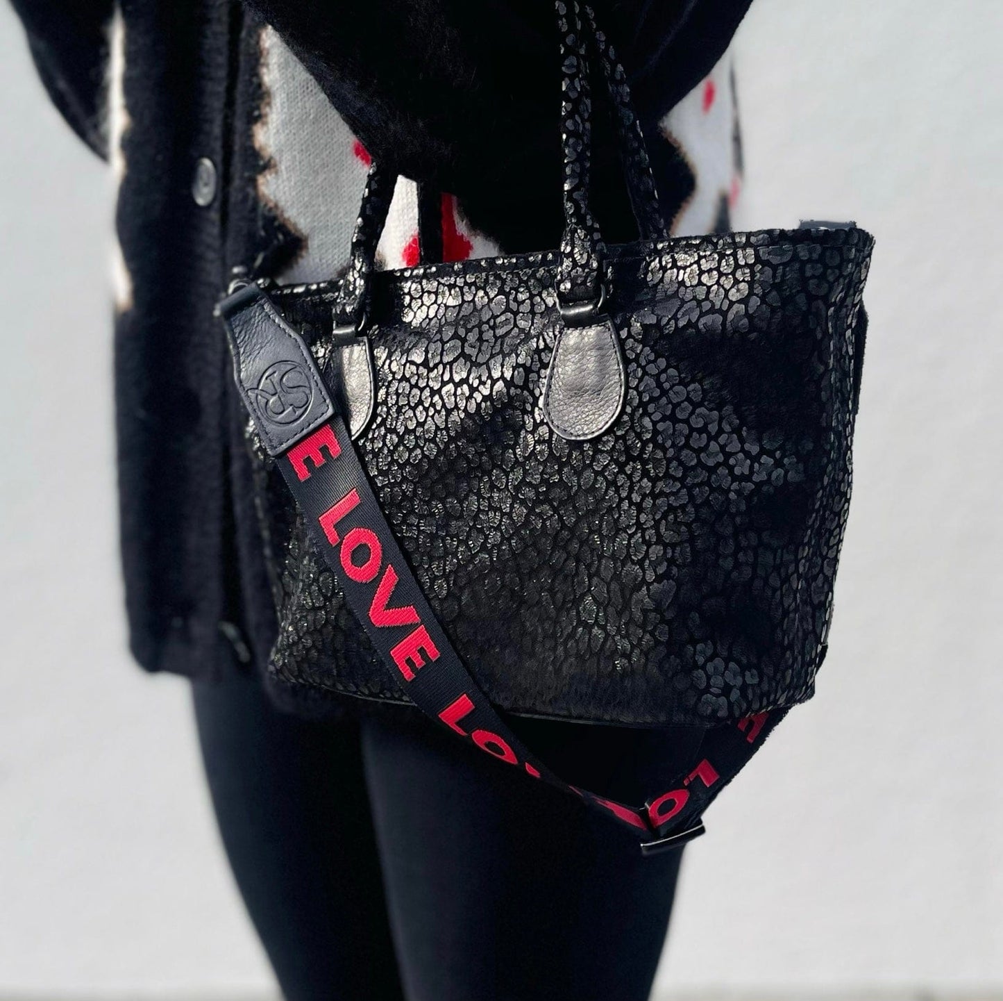 The "Wonderwall" Mini Tote Black Leopard | Seam Reap - Luxury Handmade Leather Handbags, Purses & Totes