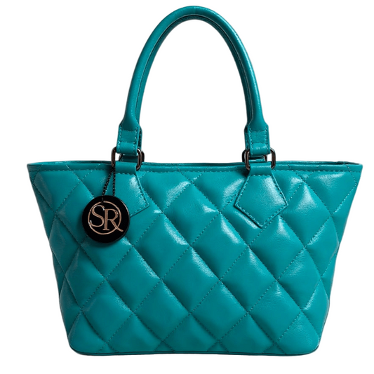 Wonderwall Mini Tote — Teal Quilted Leather | Seam Reap Bags