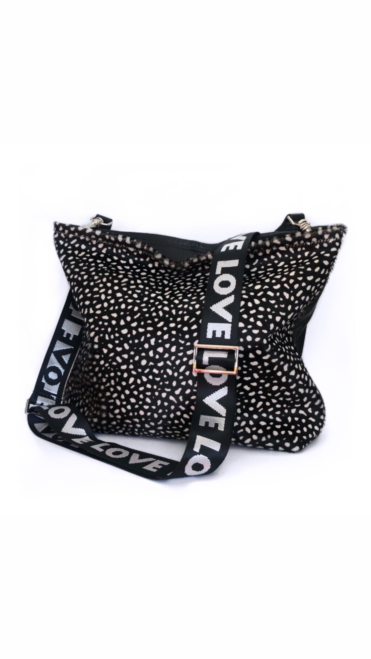 “Blondie” Hobo Black and White | Seam Reap - Luxury Handmade Leather Handbags, Purses & Totes