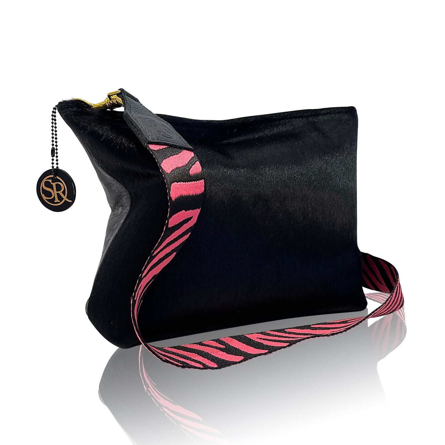 “Blondie” Hobo Black Hair on Hide | Seam Reap - Luxury Handmade Leather Handbags, Purses & Totes