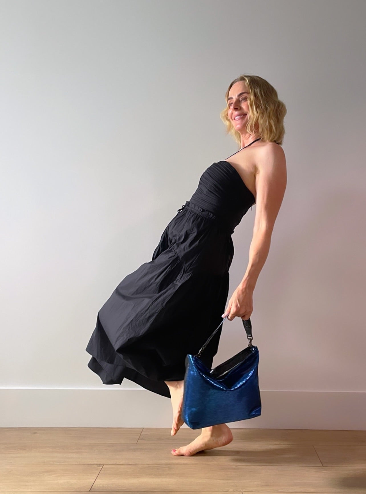 “Blondie” Hobo Blue Stingray | Seam Reap - Luxury Handmade Leather Handbags, Purses & Totes