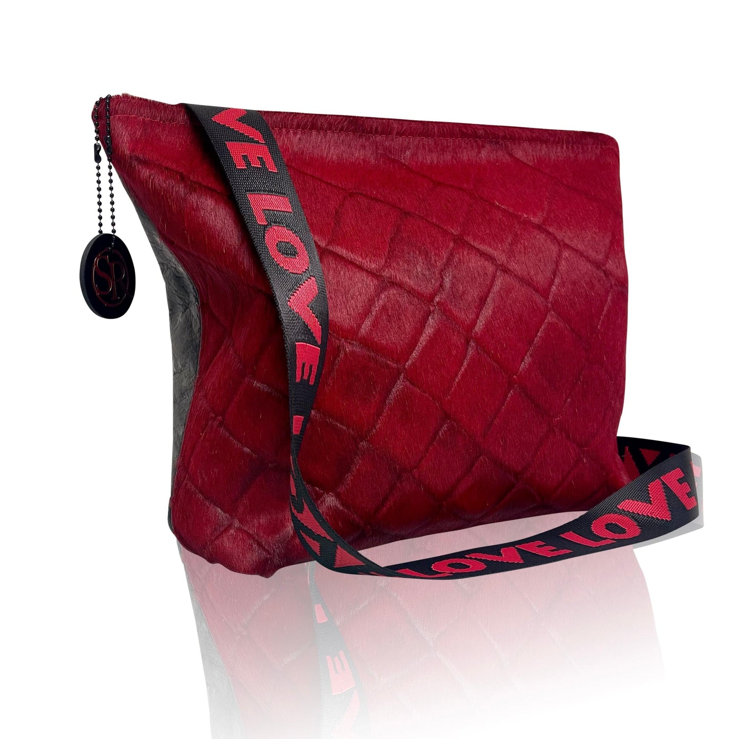 Blondie” Hobo Red Embossed | Seam Reap - Luxury Handmade Leather Handbags, Purses & Totes