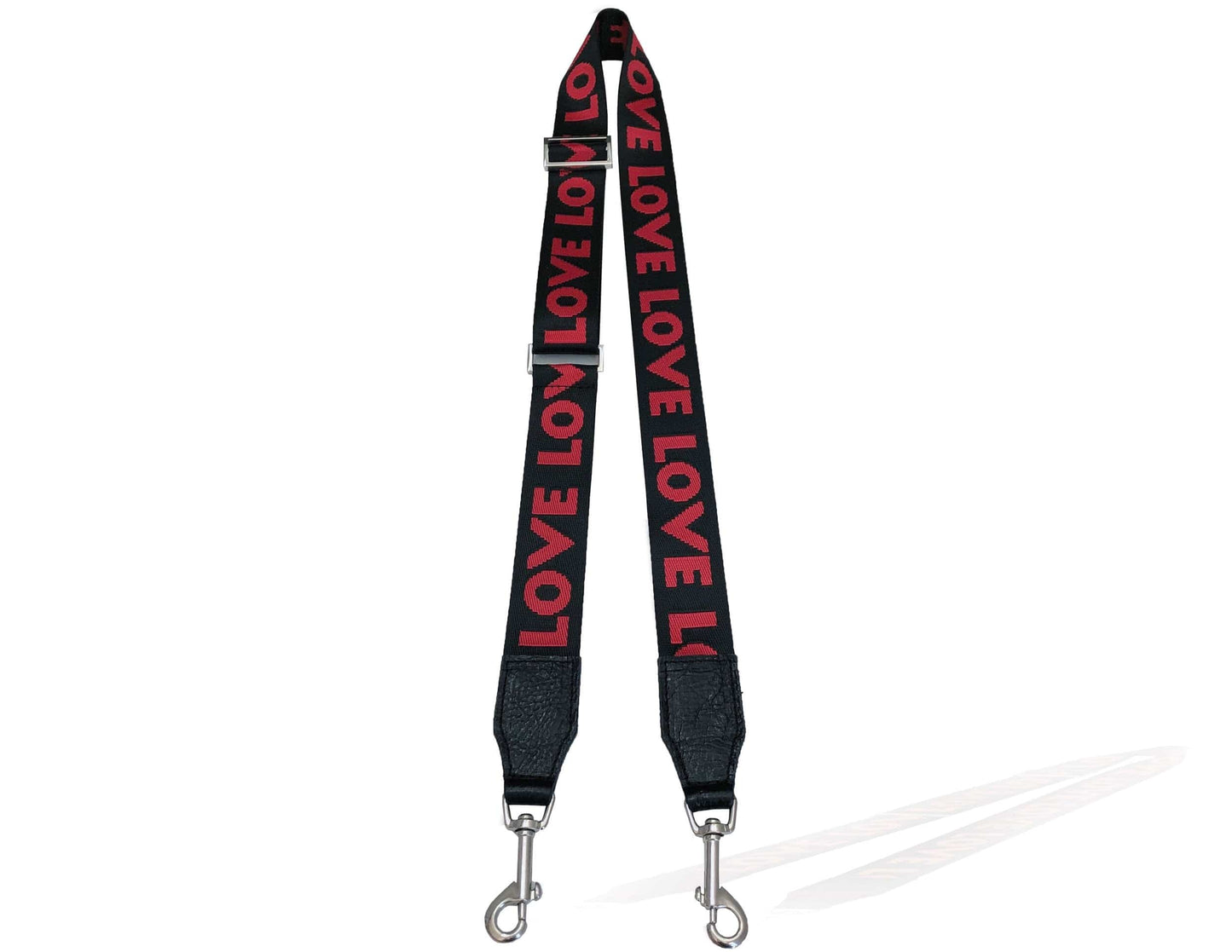 Love Bag Strap Black and Red | Seam Reap - Luxury Handmade Leather Handbags, Purses & Totes