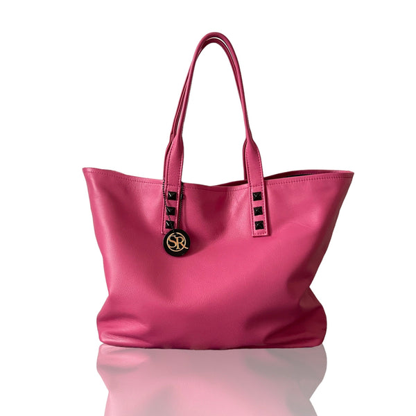 “Mazzy” Tote Pink | Seam Reap - Luxury Handmade Leather Handbags, Purses & Totes
