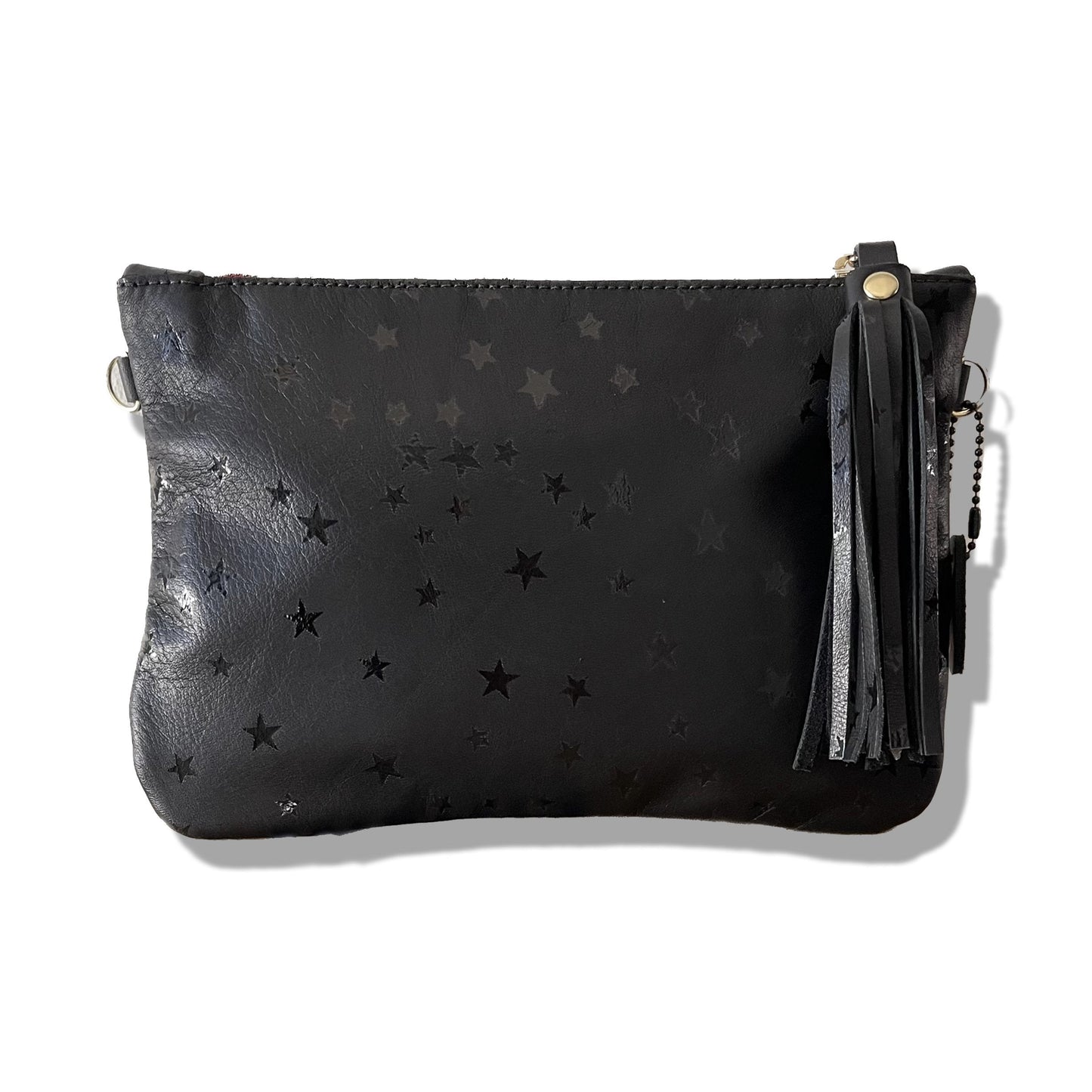Medium “Ziggy” Black Bolt/Stingray Clutch | Seam Reap - Luxury Handmade Leather Handbags, Purses & Totes