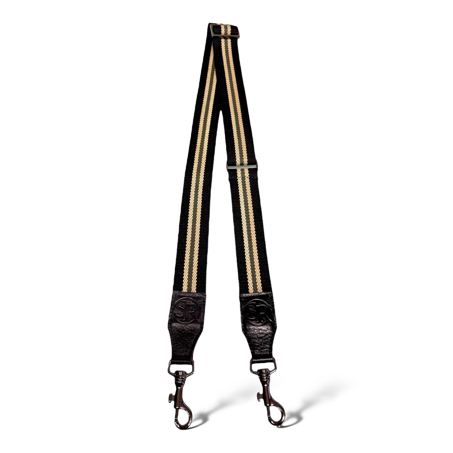 Olive/Tan Stripe Bag Strap | Seam Reap - Luxury Handmade Leather Handbags, Purses & Totes