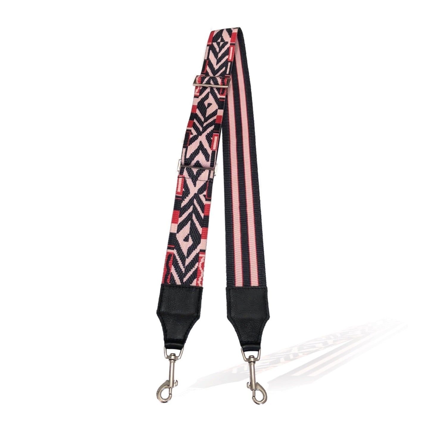 Pink & Black Bag Strap | Seam Reap - Luxury Handmade Leather Handbags, Purses & Totes