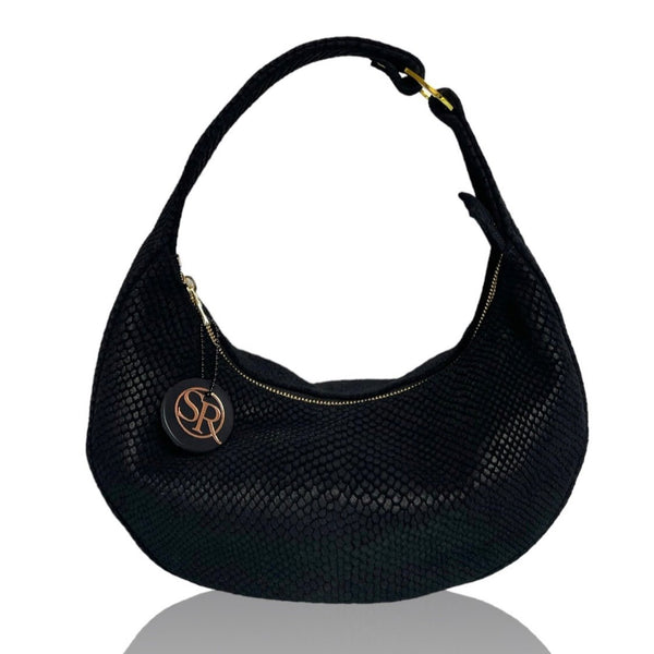 The “Queen” Collection Embossed Black | Seam Reap - Luxury Handmade Leather Handbags, Purses & Totes