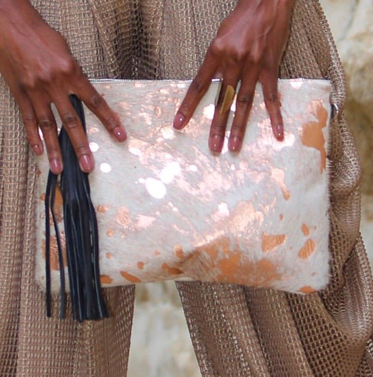 The Rose Gold "Delgado" Clutch | Seam Reap - Luxury Handmade Leather Handbags, Purses & Totes