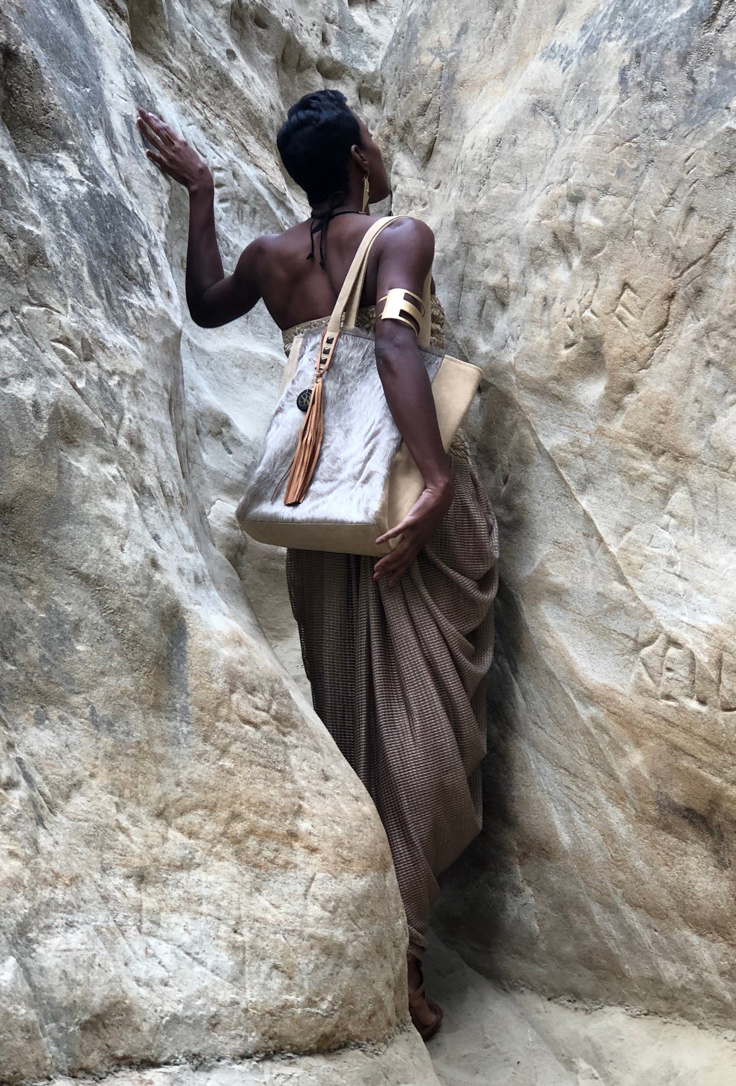 The "Siouxsie" Tote Champagne | Seam Reap - Luxury Handmade Leather Handbags, Purses & Totes