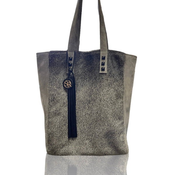 The “Siouxsie” Tote Grey | Seam Reap - Luxury Handmade Leather Handbags, Purses & Totes