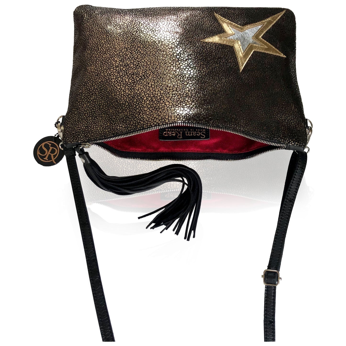 The “Ziggy” Shooting Star Clutch | Seam Reap - Luxury Handmade Leather Handbags, Purses & Totes