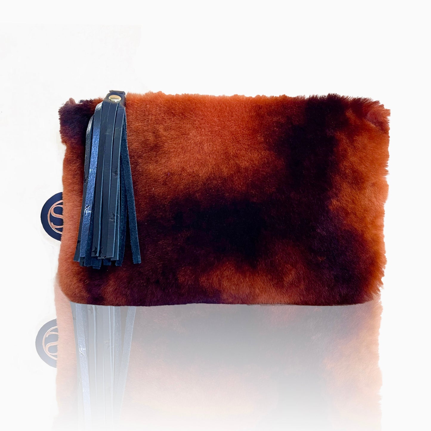 Tie Dye Shearling Clutch | Seam Reap - Luxury Handmade Leather Handbags, Purses & Totes