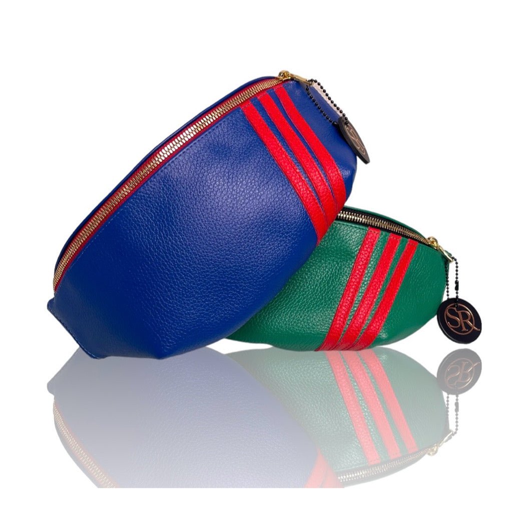 SpotLux collection bags styled against white backdrop – structured, colorful, and full of shine
