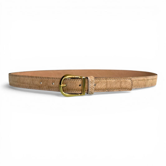 Champagne Hair on Hide Belt - 1" Width