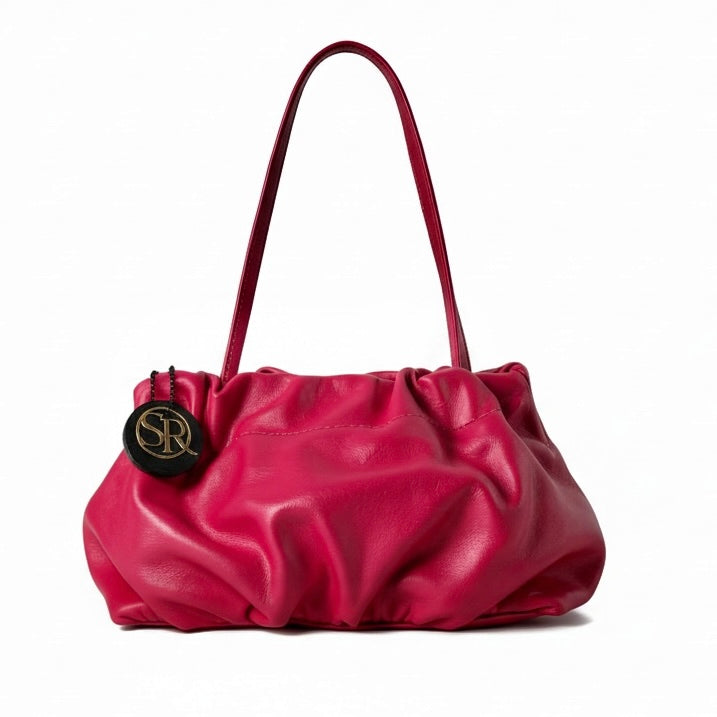 Babooshka Clutch - Fuchsia Leather