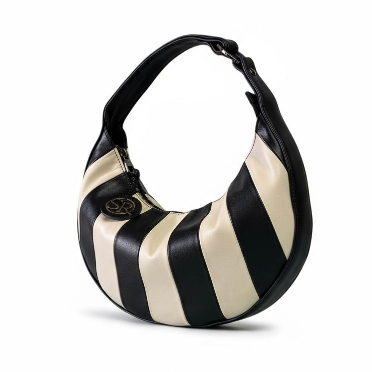 Queen Purse - Black & Creme Patchwork
