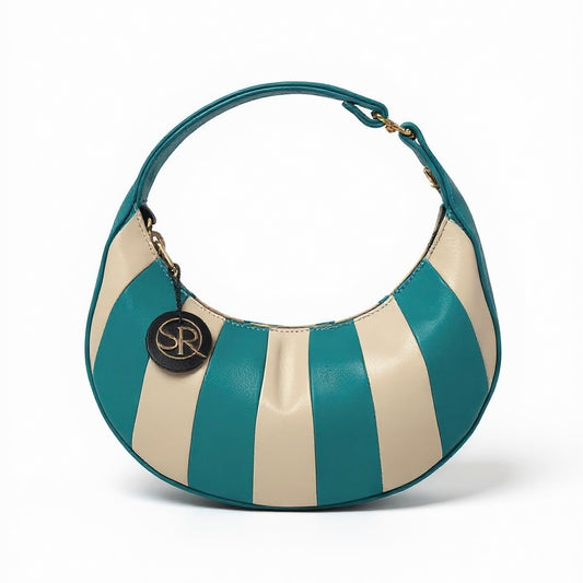 Queen Purse - Teal & Creme Patchwork