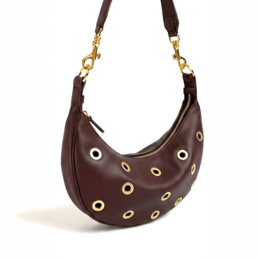 Queen Crossbody - Brown with Grommets