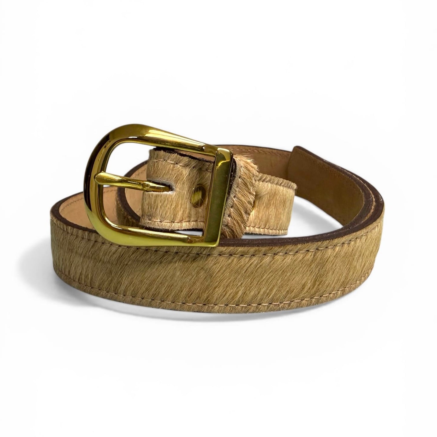 Champagne Hair on Hide Belt - 1" Width