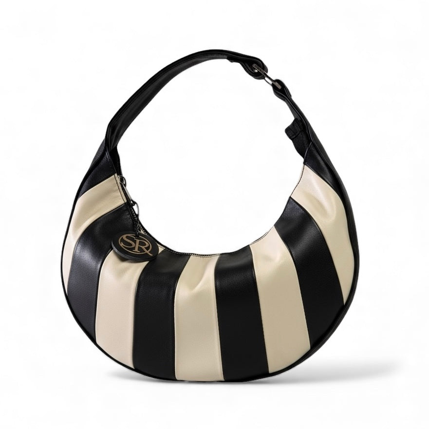 Queen Purse - Black & Creme Patchwork