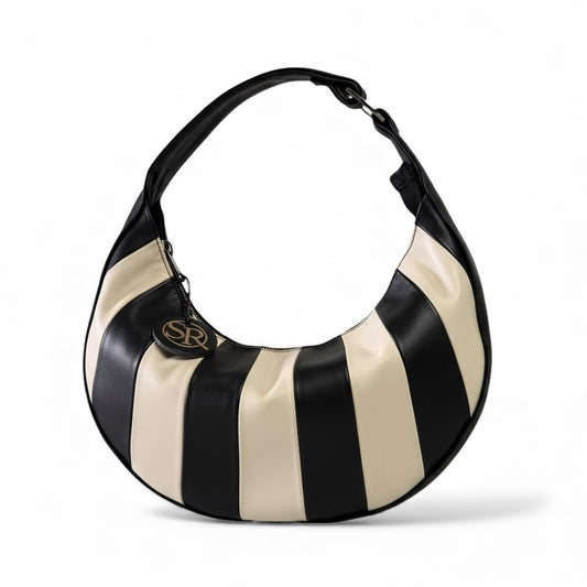 Queen Purse - Black & Creme Patchwork