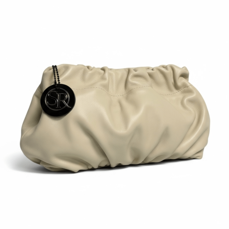 Babooshka Clutch - Cream Leather