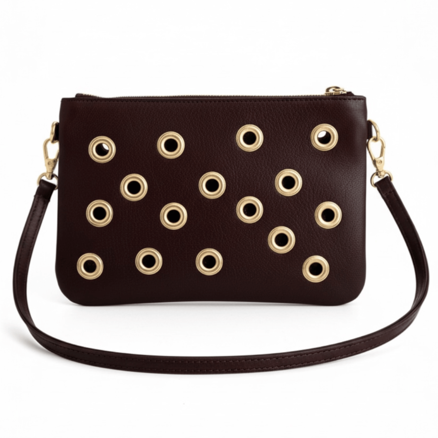 O’Connor Clutch - Brown with Grommets