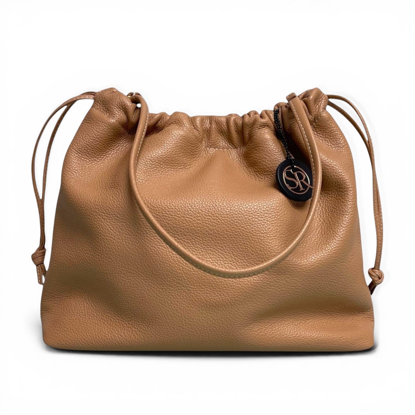 Cocteau Drawstring Bag - Beige with Gold Stars