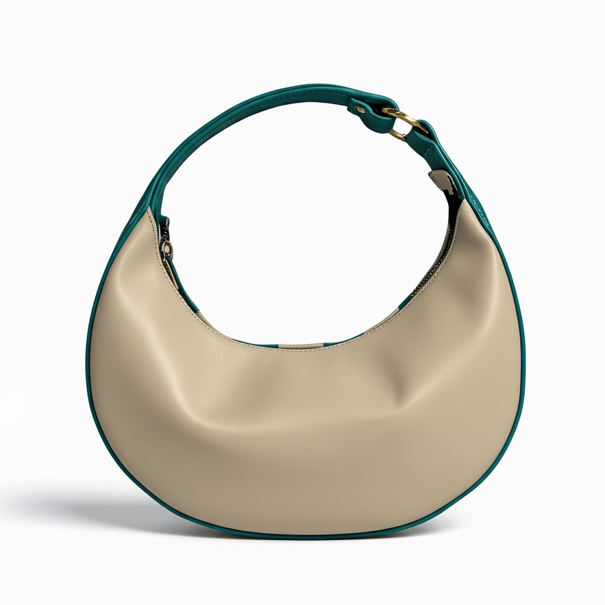 Queen Purse - Teal & Creme Patchwork