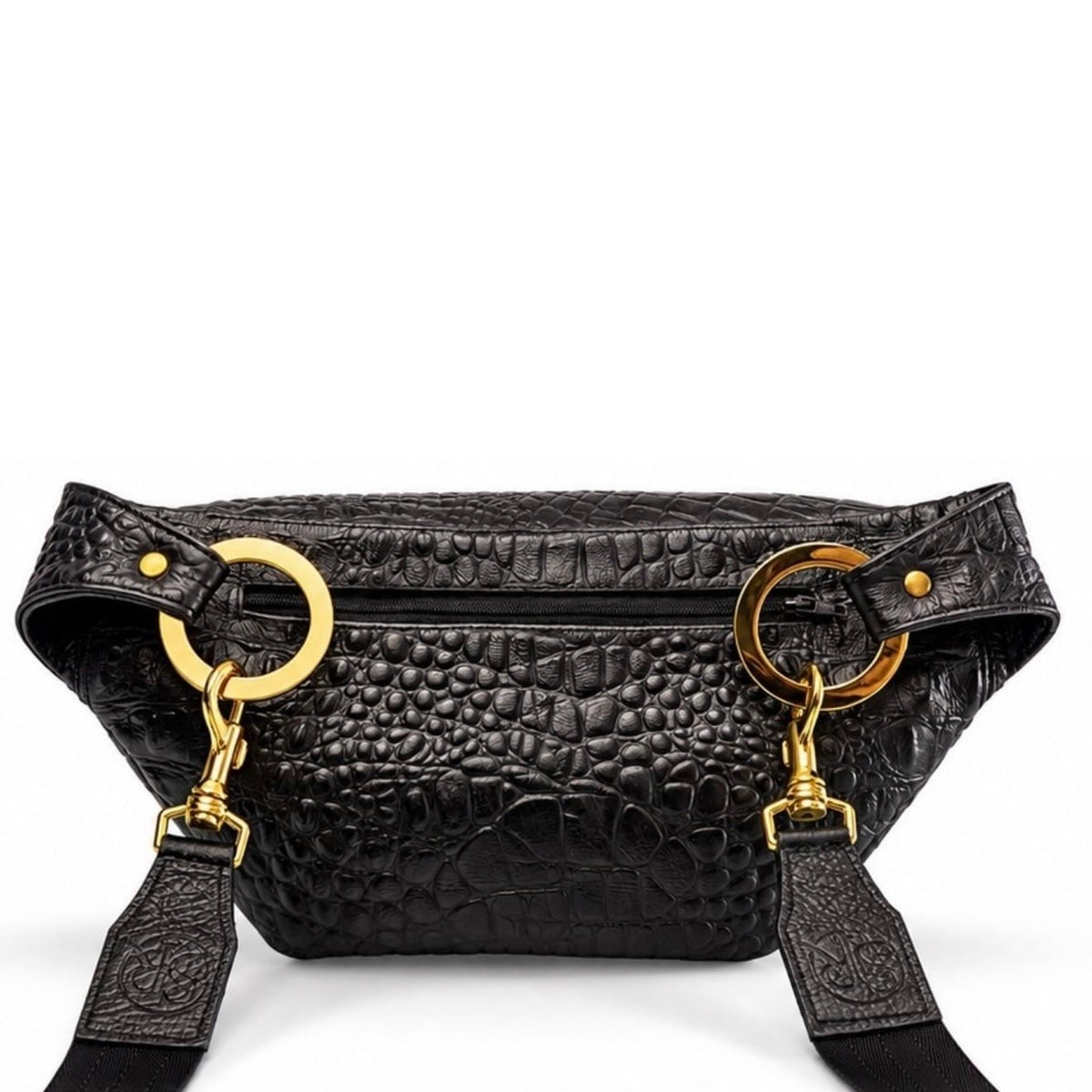 The Jett Crossbody Bag — Large Embossed Croc