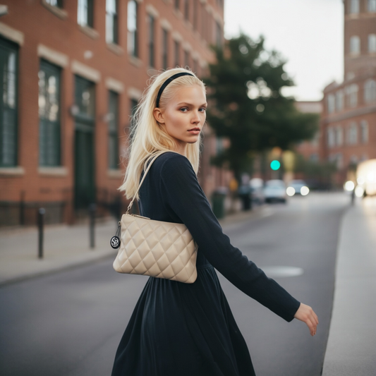 O’Connor Clutch — Cream Quilted Leather