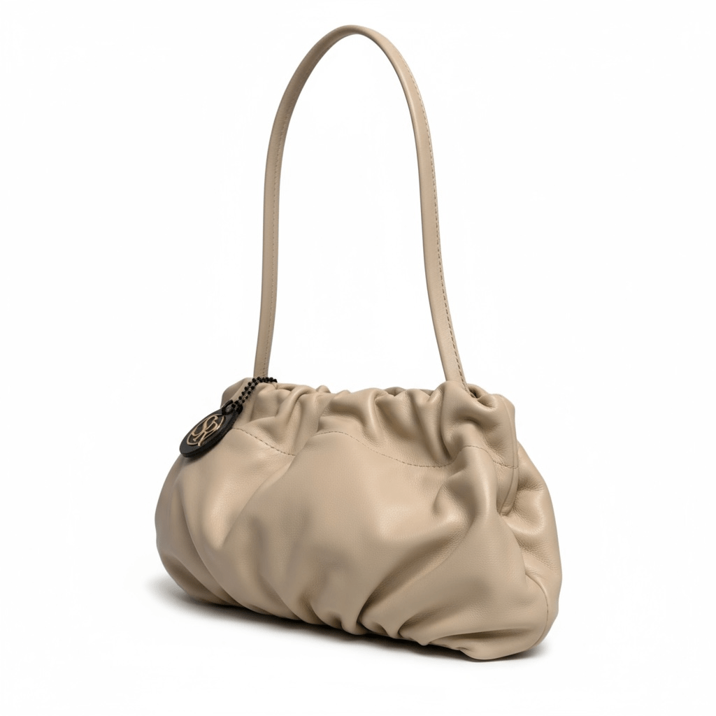 Babooshka Clutch - Cream Leather | Seam Reap Bags
