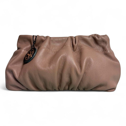 Babooshka Clutch Mocha Leather | Seam Reap Bags