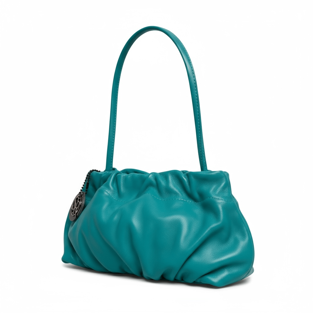 Babooshka Clutch - Teal Leather | Seam Reap Bags
