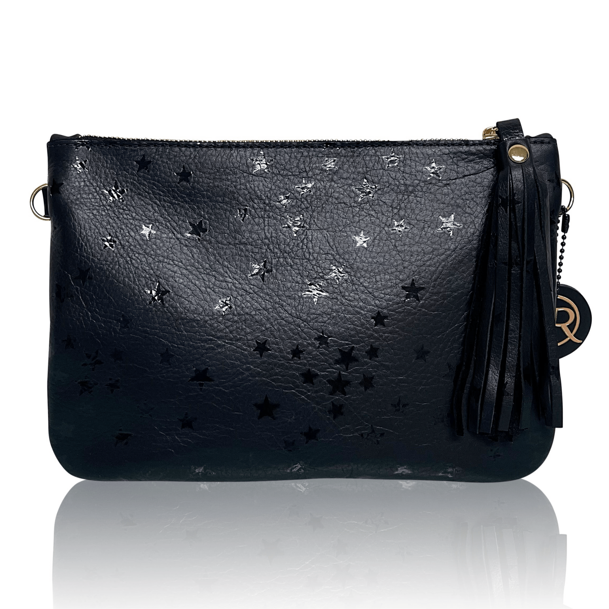 Leopard Clutch with Red Heart | Seam Reap - Luxury Handmade Leather Handbags, Purses & Totes