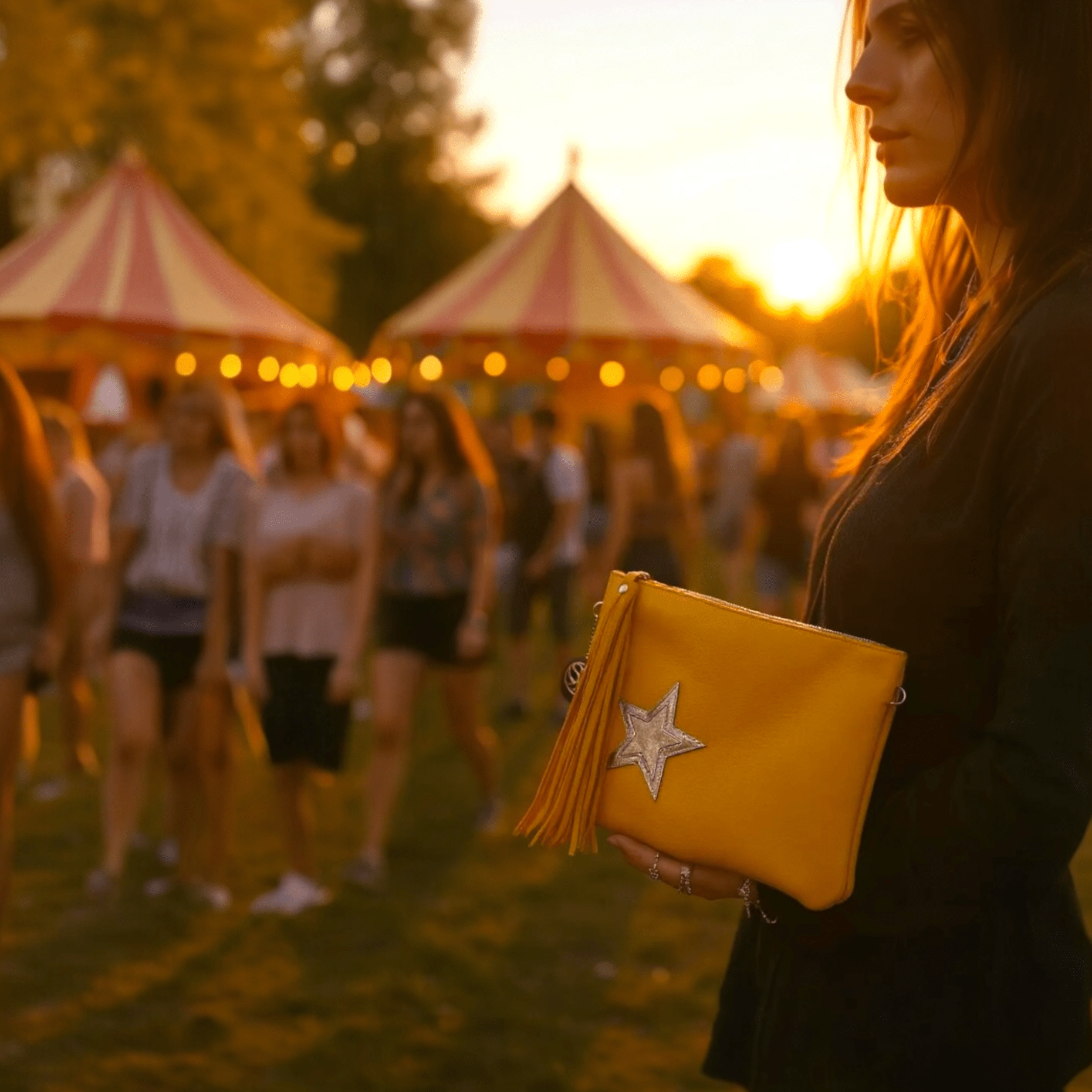 Lemon Yellow Star Clutch | Seam Reap Bags