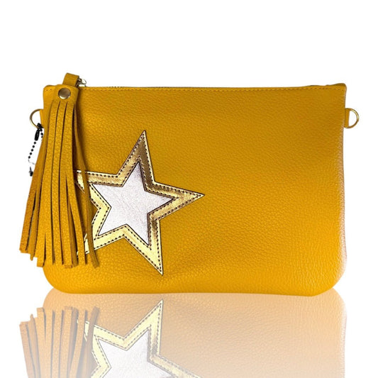 Lemon Yellow Star Clutch | Seam Reap Bags