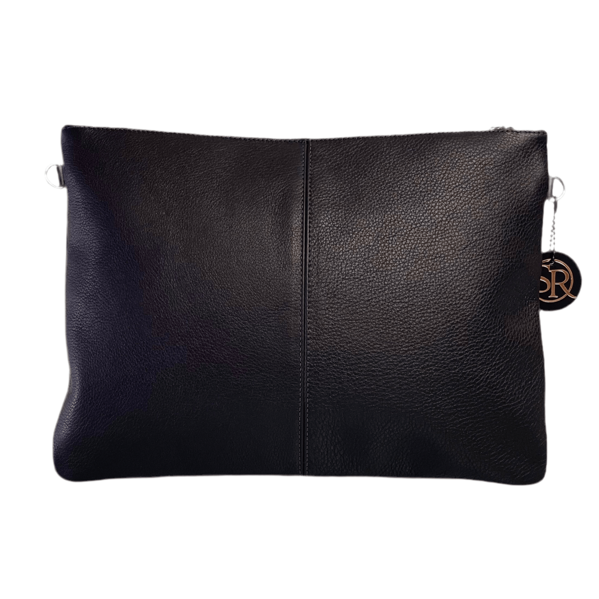 Lennox Clutch - Black with Black Bolt | Seam Reap Bags