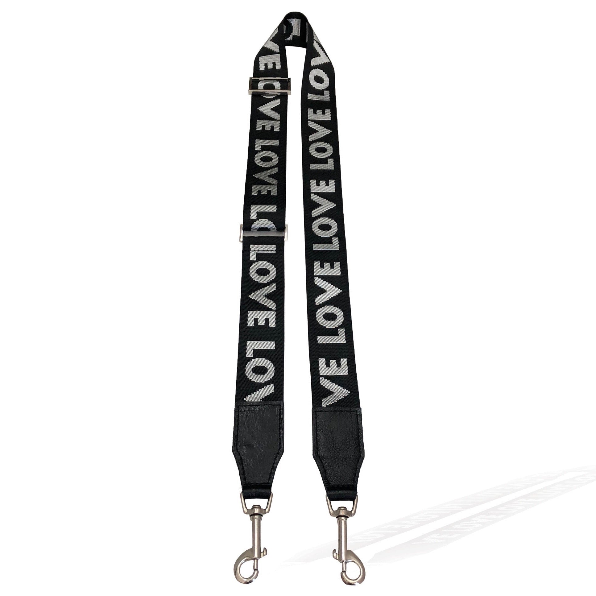 Love Bag Strap Black and White | Seam Reap - Luxury Handmade Leather Handbags, Purses & Totes
