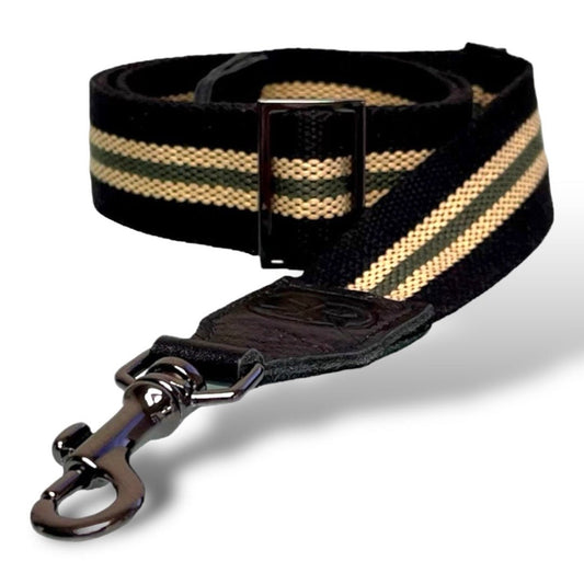 Olive/Tan Stripe Bag Strap | Seam Reap - Luxury Handmade Leather Handbags, Purses & Totes